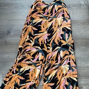 Flowy Loosefitting Tropical Soft Overalls